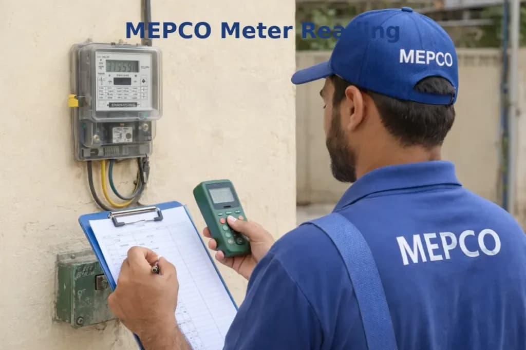 MEPCO meter reading process and electricity meter
